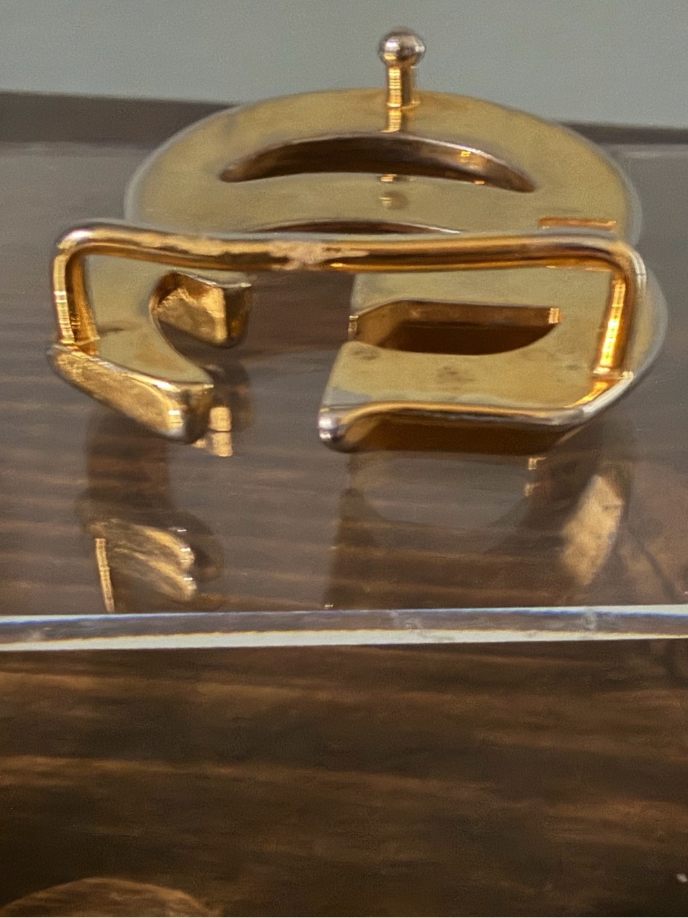 Gucci Vintage Gold Plated Double G Logo Belt Buckle. - Picture 12 of 13